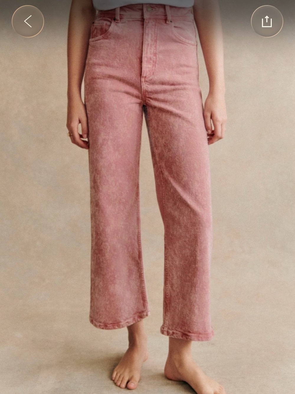 Sezane Le Crop Pink - Size 10